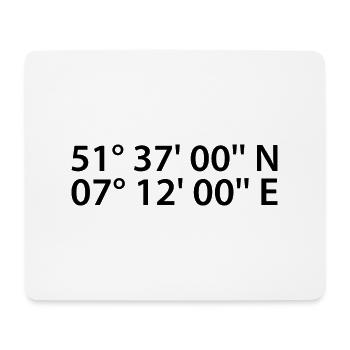Recklinghausen Koordinaten - Mousepad (Querformat) - Weiß - Vorne