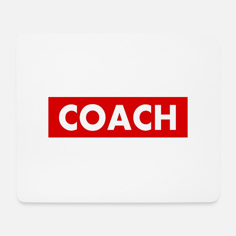 Coach - Mousepad (Querformat) - Weiß