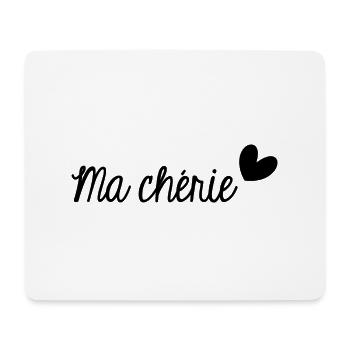MA CHERIE. MON CHERI. SAINT VALENTIN. EVJF - Tapis de souris (format paysage) - blanc - Devant