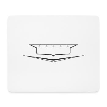 Classic Car Emblem Rahmen leer, selber gestalten - Mousepad (Querformat) - Weiß - Vorne