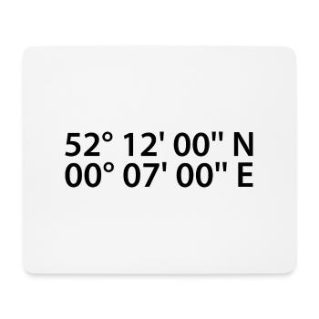 Cambridge Coordinates - Mouse Pad (horizontal) - white - Front