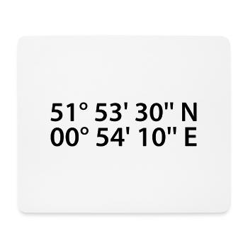 Coordonnées de Colchester - Tapis de souris (format paysage) - blanc - Devant