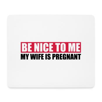 my wife is pregnant - Mousepad (Querformat) - Weiß - Vorne
