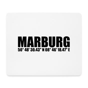 Marburg Koordinaten - Mousepad (Querformat) - Weiß - Vorne