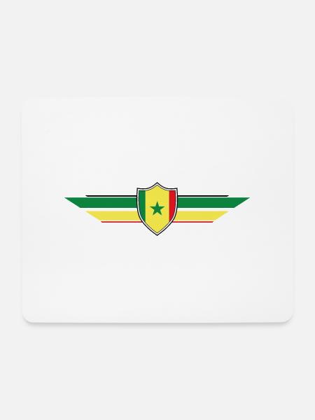 Senegal Fan Weltmeisterschaft - Mousepad (Querformat) - Weiß