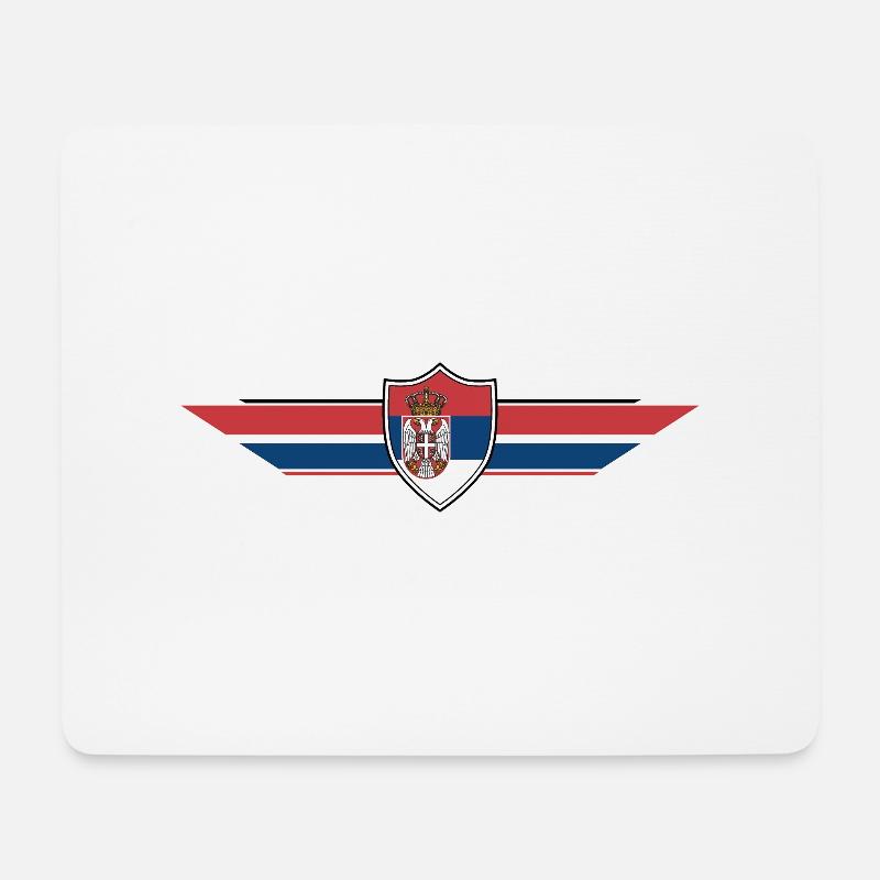 Serbien Fan Weltmeisterschaft - Mousepad (Querformat) - Weiß