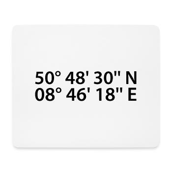 Marburg Koordinaten - Mousepad (Querformat) - Weiß - Vorne