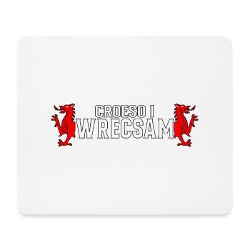 CROESO I WRECSAM - Mouse Pad (horizontal) - white - Front