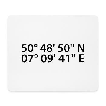 Troisdorf Koordinaten - Mousepad (Querformat) - Weiß - Vorne