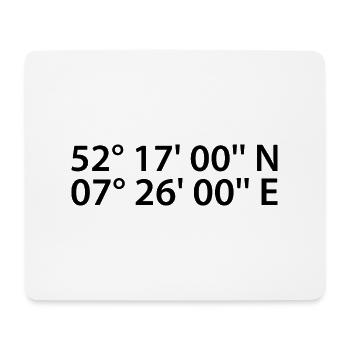 Rheine Koordinaten - Mousepad (Querformat) - Weiß - Vorne