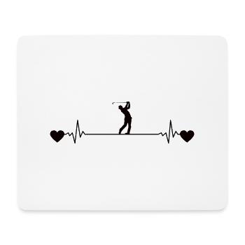 Golf Spruch Golfball Golfspielerin Golfschläger - Mousepad (Querformat) - Weiß - Vorne