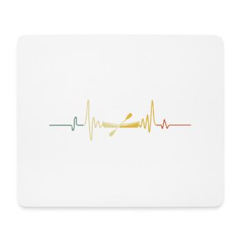 Heartbeat Graphic Kayaking Canoe Rowing Rower Padd - Mousepad (Querformat) - Weiß - Vorne