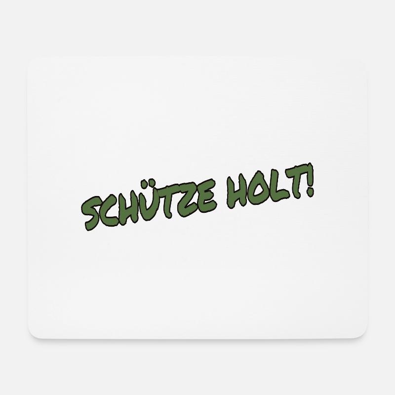 Schütze holt - Bolzplatzregel - Mousepad (Querformat) - Weiß