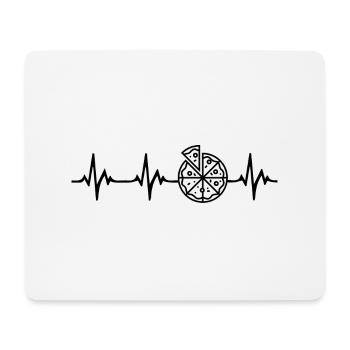 Pizza Heartbeat - Mouse Pad (horizontal) - white - Front