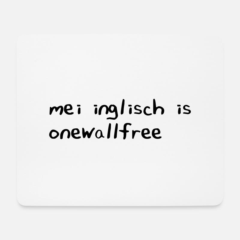 mei inglisch - Mousepad (Querformat) - Weiß