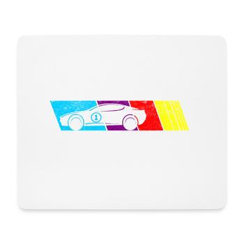 Voiture de course - Tapis de souris (format paysage) - blanc - Devant
