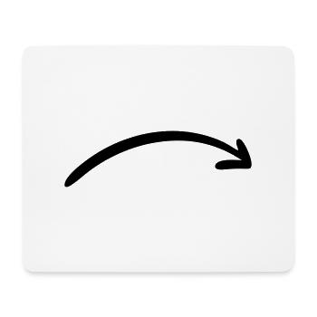 Pfeil Zeichnung Skizze schwarz - Mousepad (Querformat) - Weiß - Vorne