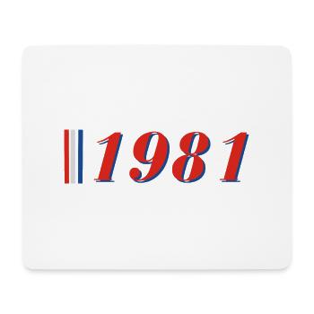 Jahr 1981 - Mousepad (Querformat) - Weiß - Vorne