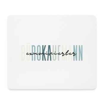 examinierter Bürokaufmann - buntes Design - Mousepad (Querformat) - Weiß - Vorne