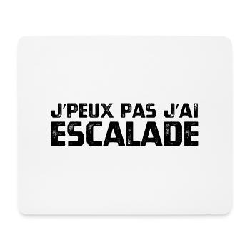J’PEUX PAS J’AI ESCALADE - Tapis de souris (format paysage) - blanc - Devant