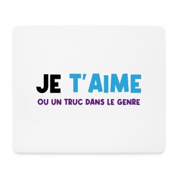 je t'aime - Tapis de souris (format paysage) - blanc - Devant