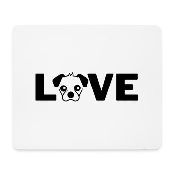 Hundeliebe - Mousepad (Querformat) - Weiß - Vorne