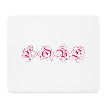 Amour - Tapis de souris (format paysage) - blanc - Devant