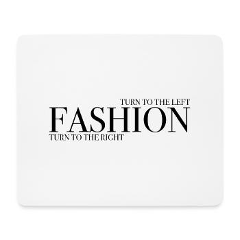 Mode - Drehen Sie sich nach links, drehen Sie sich nach rechts. - Mousepad (Querformat) - Weiß - Vorne