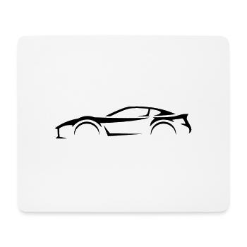 Silhouette sw - Mousepad (Querformat) - Weiß - Vorne