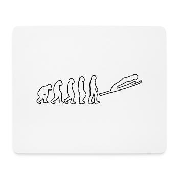 Skispringer Ski Skifliegen Wintersport Skisprung - Mousepad (Querformat) - Weiß - Vorne