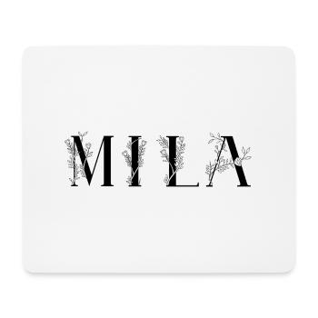 Name - Mila - Mousepad (Querformat) - Weiß - Vorne