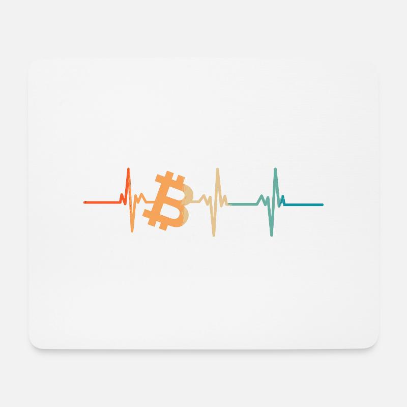 Bitcoin heartbeat - Mouse Pad (horizontal) - white