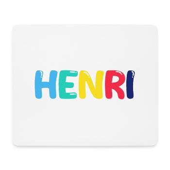 Name - Henri - Mouse Pad (horizontal) - white - Front