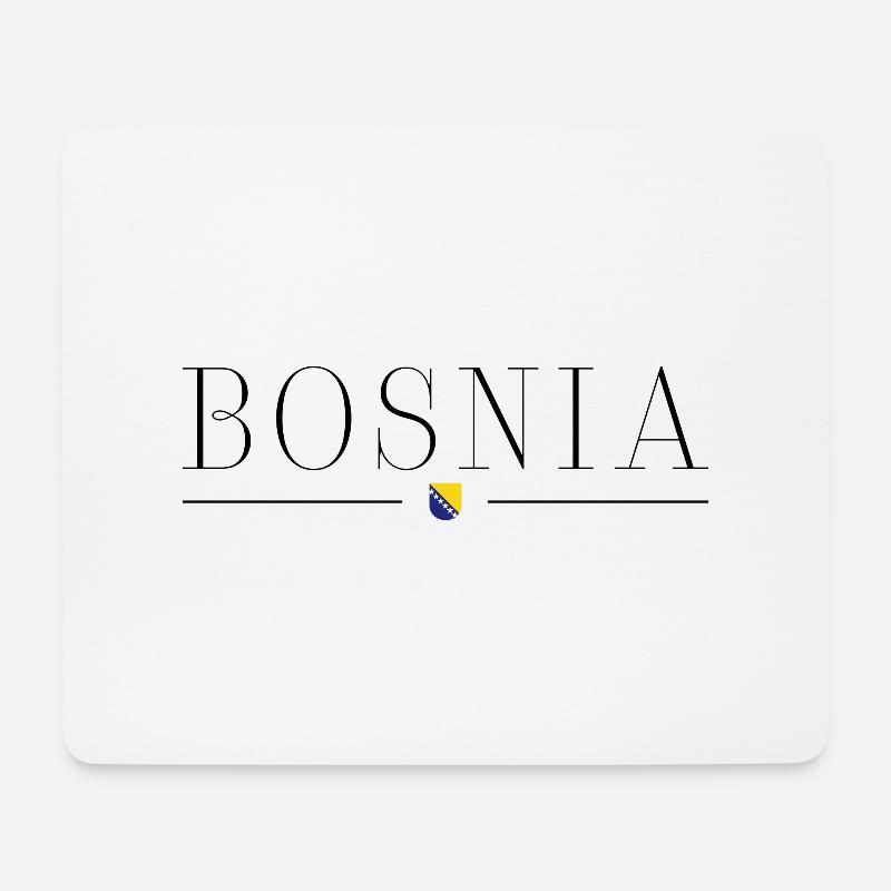 Bosnien: Vielfalt vereint auf einem Shirt - Mousepad (Querformat) - Weiß
