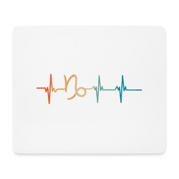 Herzschlag Steinbock Sternzeichen - Mousepad (Querformat) - Weiß - Vorne