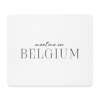 Belgien T-Shirt: Mode & Pralinen, pure Eleganz - Mousepad (Querformat) - Weiß - Vorne