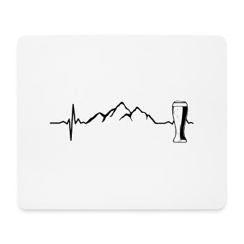 Cœur pour la montagne et plus encore - Tapis de souris (format paysage) - blanc - Devant