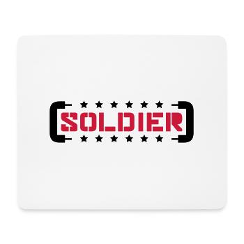 Étoiles, Soldat, Logo, Guerre, Général, Combattant de la liberté - Tapis de souris (format paysage) - blanc - Devant