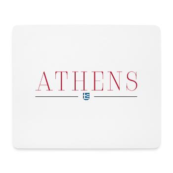 Athènes, Grèce T-shirt design de style - Tapis de souris (format paysage) - blanc - Devant