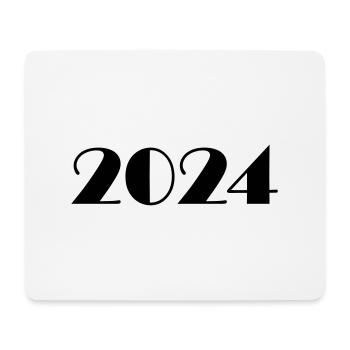 2024 Jahreszahl Datum Zahl Anno Kalenderjahr - Mousepad (Querformat) - Weiß - Vorne
