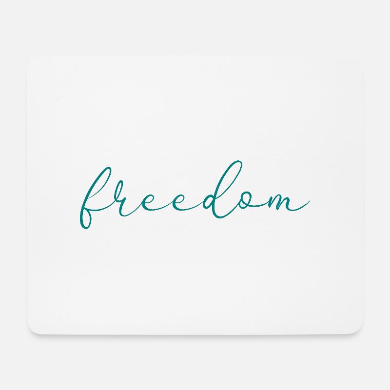 Freiheit - Mousepad (Querformat) - Weiß