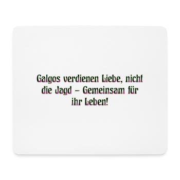 Hilfe für Galgos - Mousepad (Querformat) - Weiß - Vorne