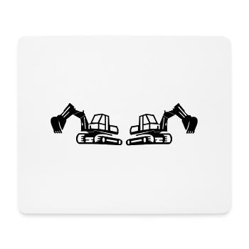 Excavator 2 - Mouse Pad (horizontal) - white - Front