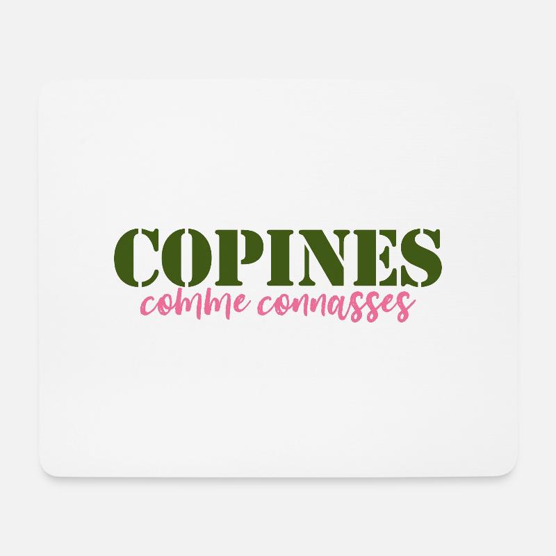 Freundinnen als - Mousepad (Querformat) - Weiß