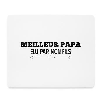 MEILLEUR PAPA ELU PAR MON FILS - Tapis de souris (format paysage) - blanc - Devant