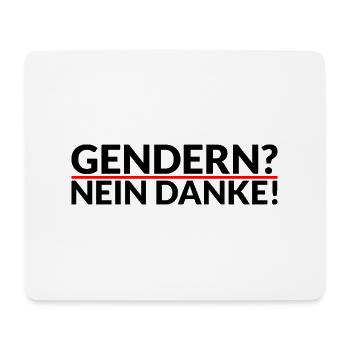 Gendern - Nein Danke - Mousepad (Querformat) - Weiß - Vorne