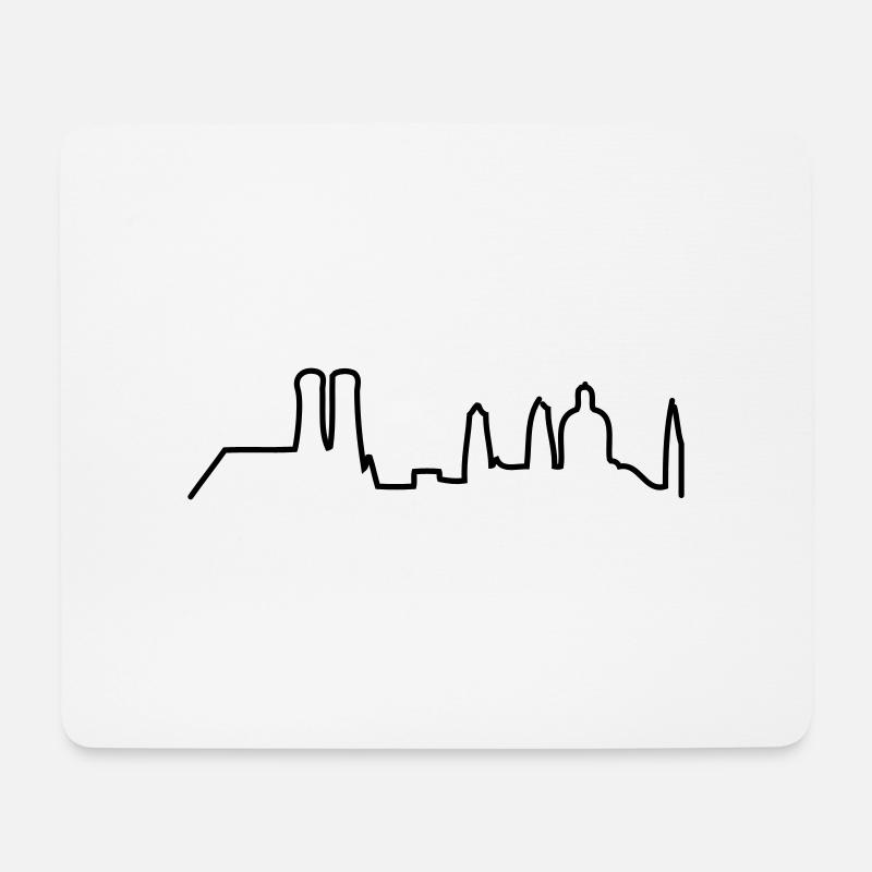 München - Munich - skyline - Mousepad (Querformat) - Weiß