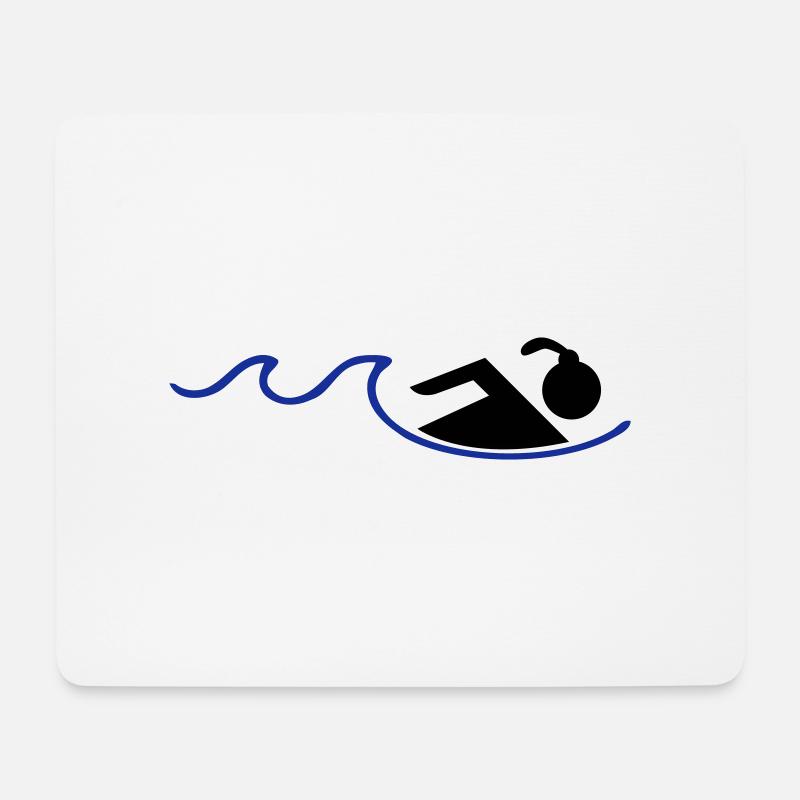swimming - Mouse Pad (horizontal) - white
