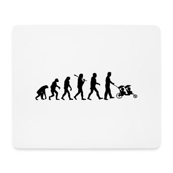 evolution daddy jumeaux - Tapis de souris (format paysage) - blanc - Devant