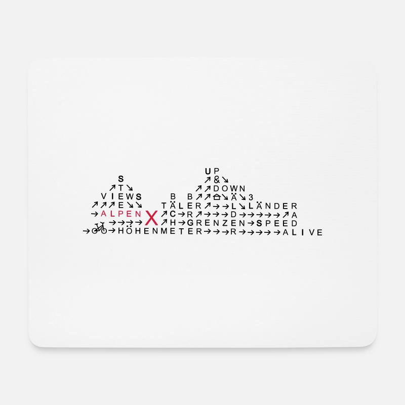 alpencross - Mousepad (Querformat) - Weiß